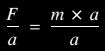 F/a=mxa/a