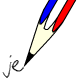 French writing pencil