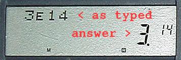 3e14 entered on a calculator