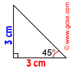45-90-45 degree triangle