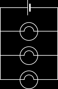 Three lamps in parallel